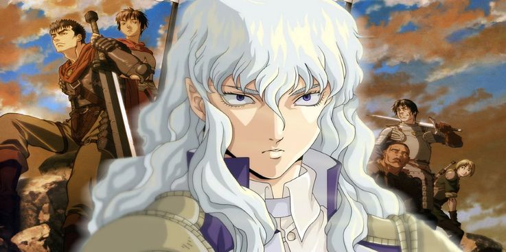 griffith in front of band of the hawk from berserk - Berserk Shop