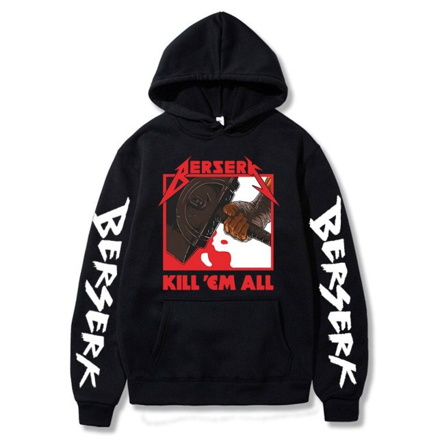 Berserk Hoodie - KILL THEM ALL Streetwear Anime Hoodies | Berserk Shop