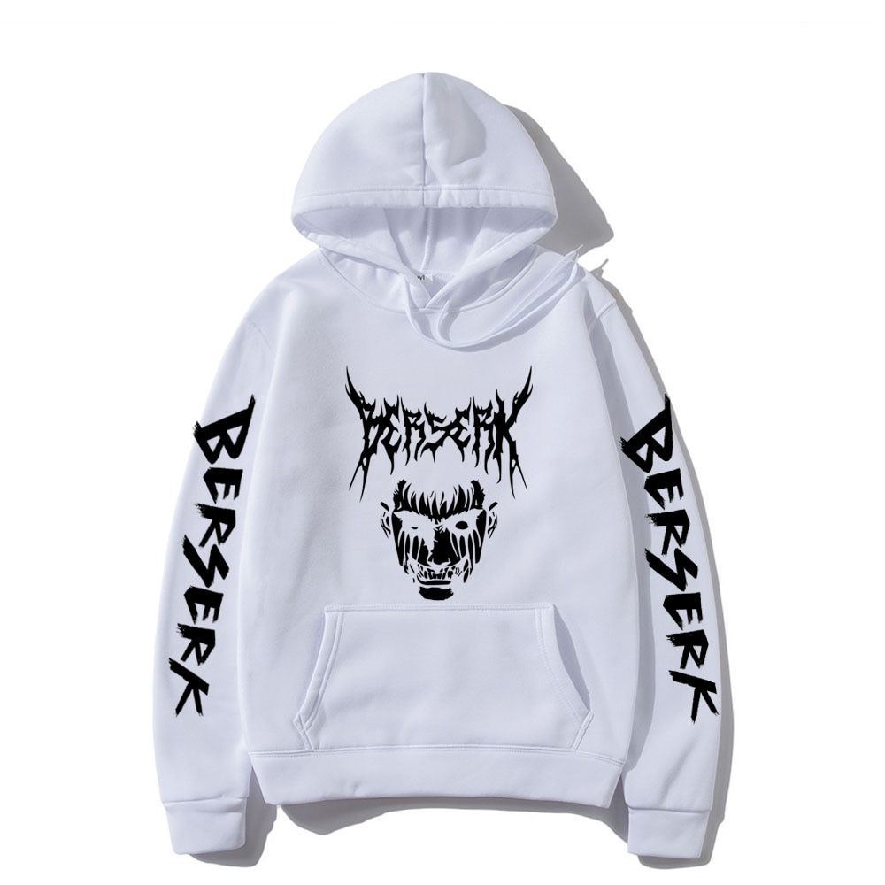 Men's Dark Berserk Anime Hoodie Male Manga Guts Sweatshirt Man Black Pullover Cotton Causal Clothes