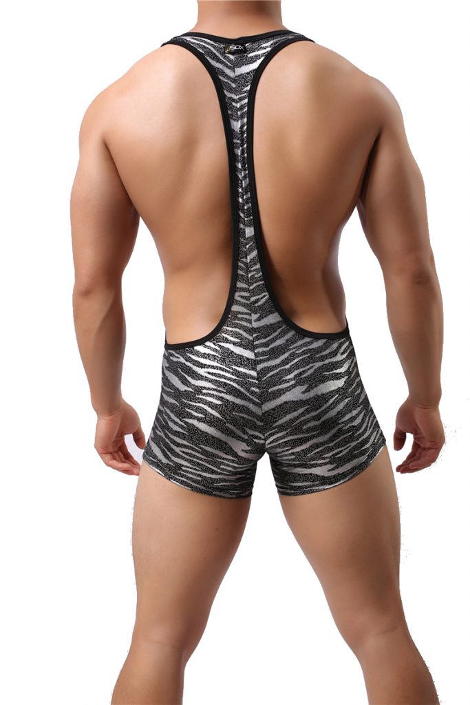Mankini Leopard Print Underwear – Shorts Leather Bodysuits