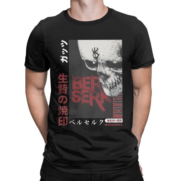 Berserk Guts Brand Of Sacrifice T Shirt Men Anime Fashion 100 Cotton Tee Shirt Short Sleeve 1 - Berserk Shop
