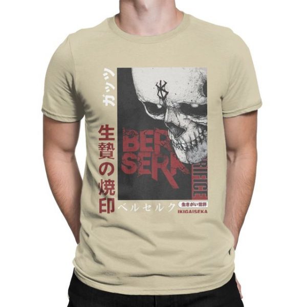 Berserk Guts Brand Of Sacrifice T Shirt Men Anime Fashion 100 Cotton Tee Shirt Short - Berserk Shop