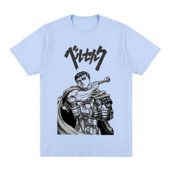 Berserk Vintage T shirt Funny Cartoon Harajuku Hip Hop Anime Cotton Men T shirt New - Berserk Shop