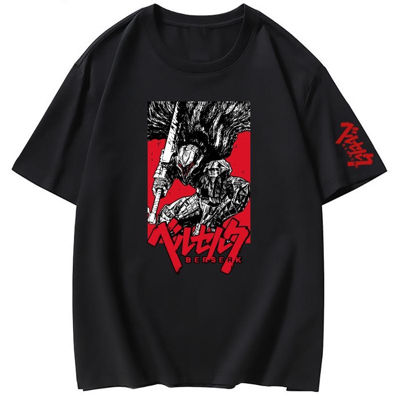 Black Swordsman Anime Printed T shirt IP0501 - Berserk Shop