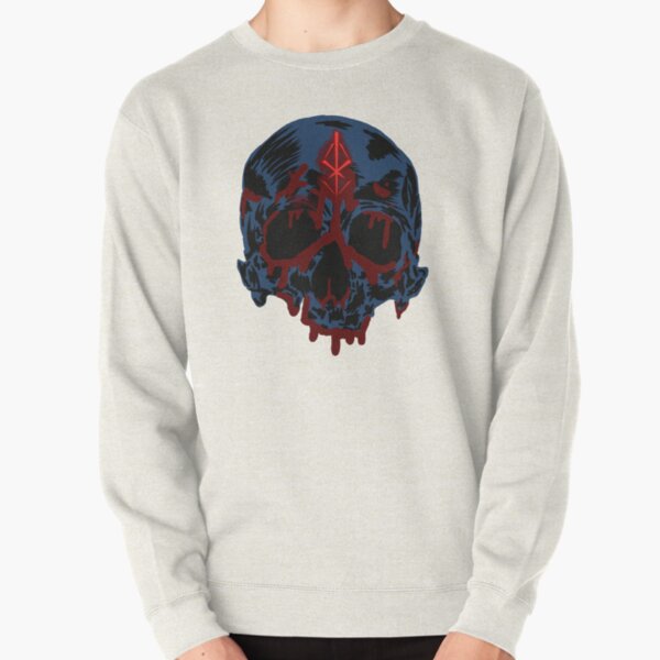 a bloody skull inspired by berserk Pullover Sweatshirt   product Offical berserk manga Merch