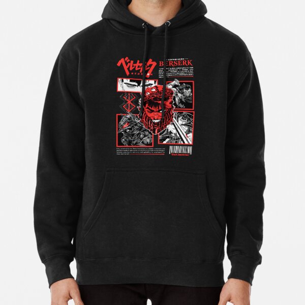 Berserk Guts Black Swordsman Pullover Hoodie RB2908