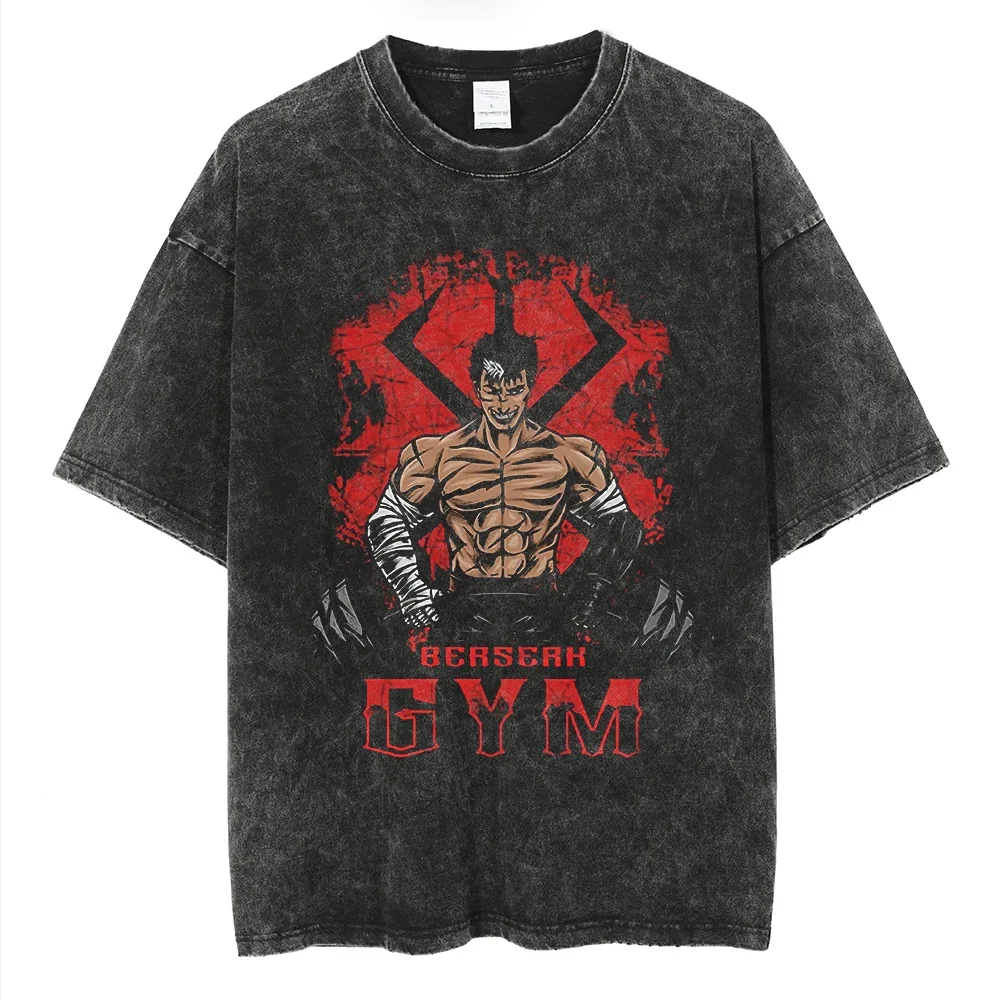 Sword Style Legend Berserk Retro PTTT2603 Washed T-shirt