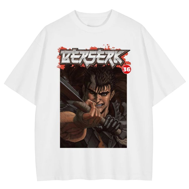 Anime Berserk Guts Graphic PTTT1006 Oversized T-Shirt